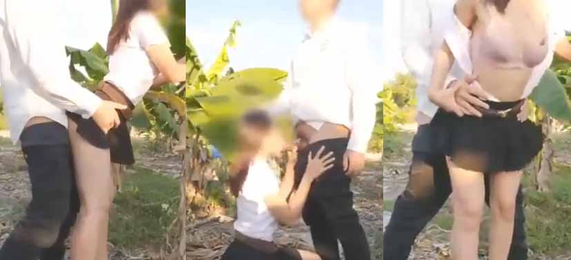 Giardino di banane e studente lussurioso